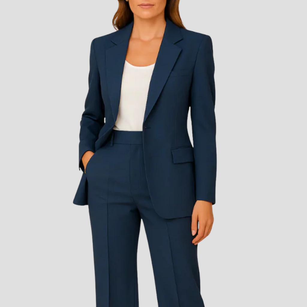 Women's Tailored Blazer Suit Set - Long Blazer - Professional Office Attire - Elegant Fit for Business Events