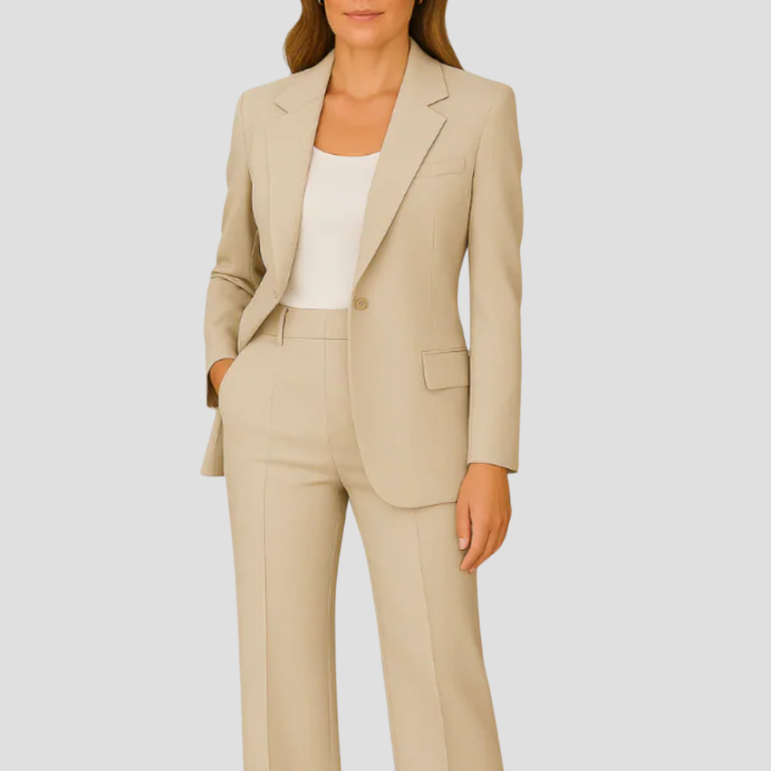 Women's Tailored Blazer Suit Set - Long Blazer - Professional Office Attire - Elegant Fit for Business Events