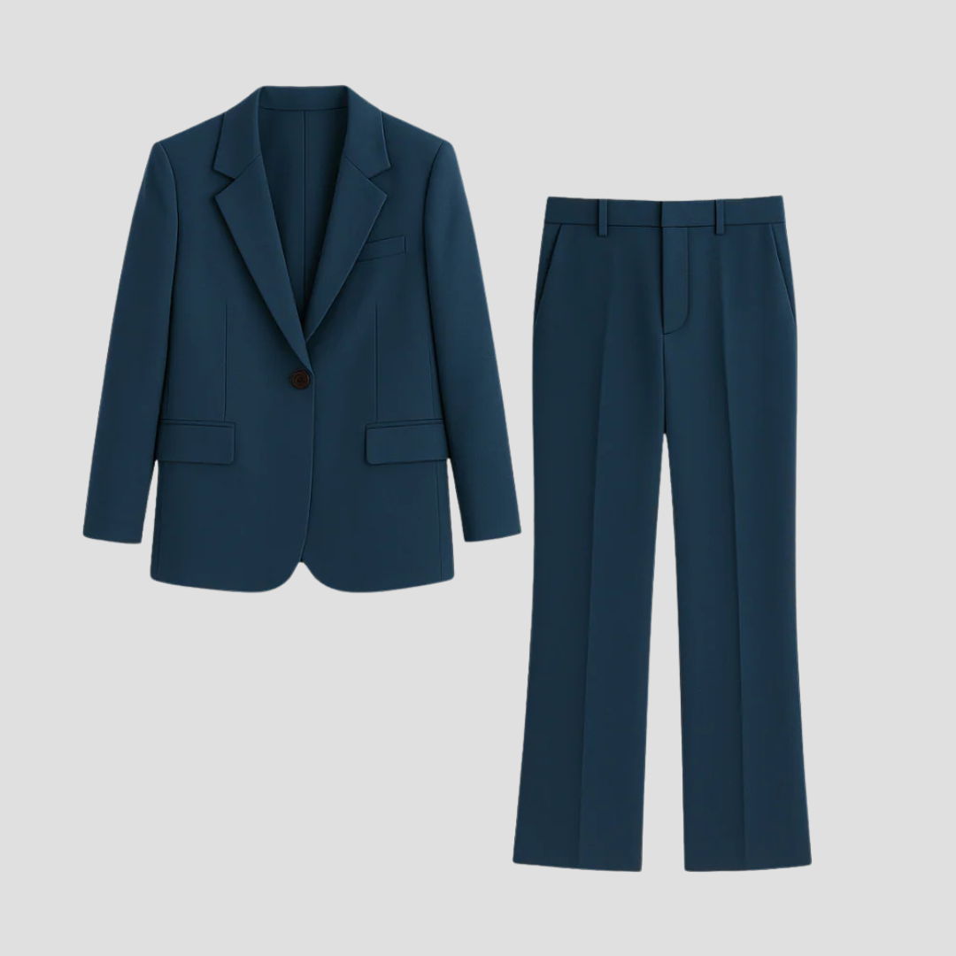Women's Tailored Blazer Suit Set - Long Blazer - Professional Office Attire - Elegant Fit for Business Events