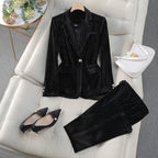 Women's Tailored Suit Set | Long Blazer | Professional Office Attire | Stylish Workwear for Events and Business Meetings