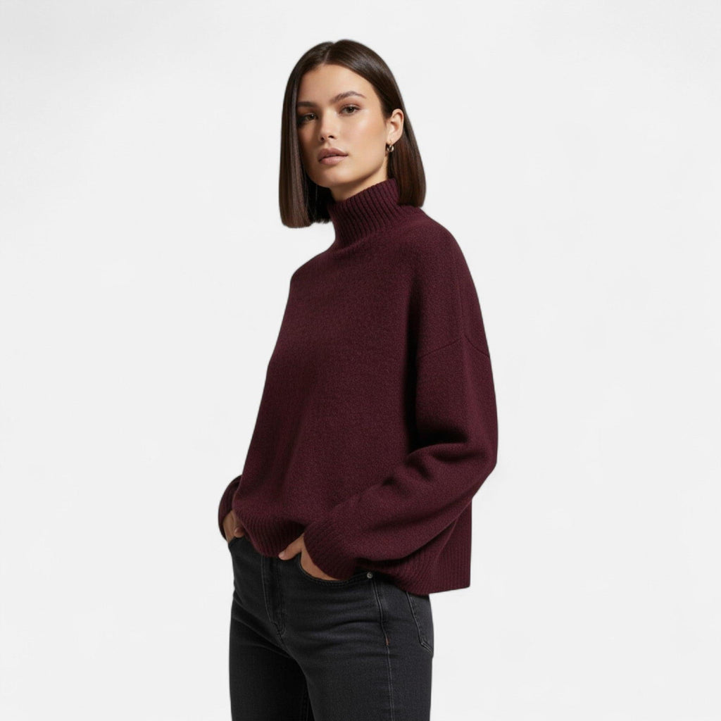 Women's Vintage Turtleneck Sweater | Classic Knit | Cozy Winter Knitwear for Casual Outfits