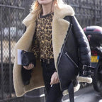 Women's Winter Biker Jacket | Warm Zip-Up Design | Stylish Cold Weather Outerwear for Casual Wear