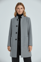 Women's Wool-Blend Overcoat for Cold Weather Fashion and Warmth