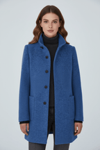 Women's Wool-Blend Overcoat for Cold Weather Fashion and Warmth