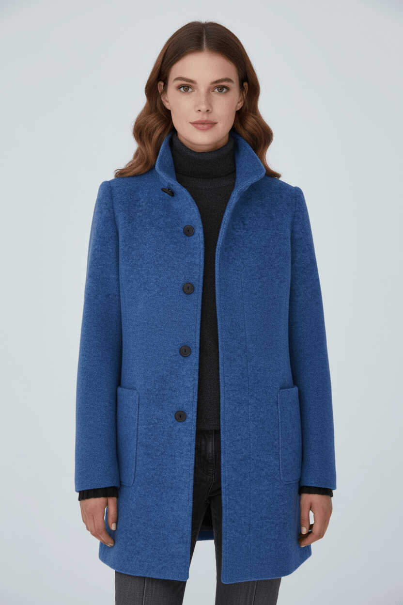 Women's Wool-Blend Overcoat for Cold Weather Fashion and Warmth