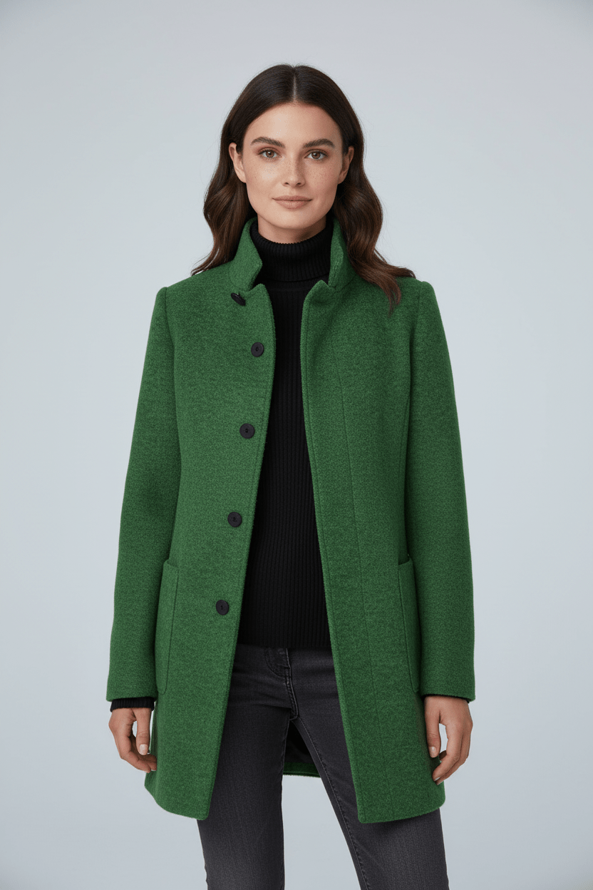 Women's Wool-Blend Overcoat for Cold Weather Fashion and Warmth
