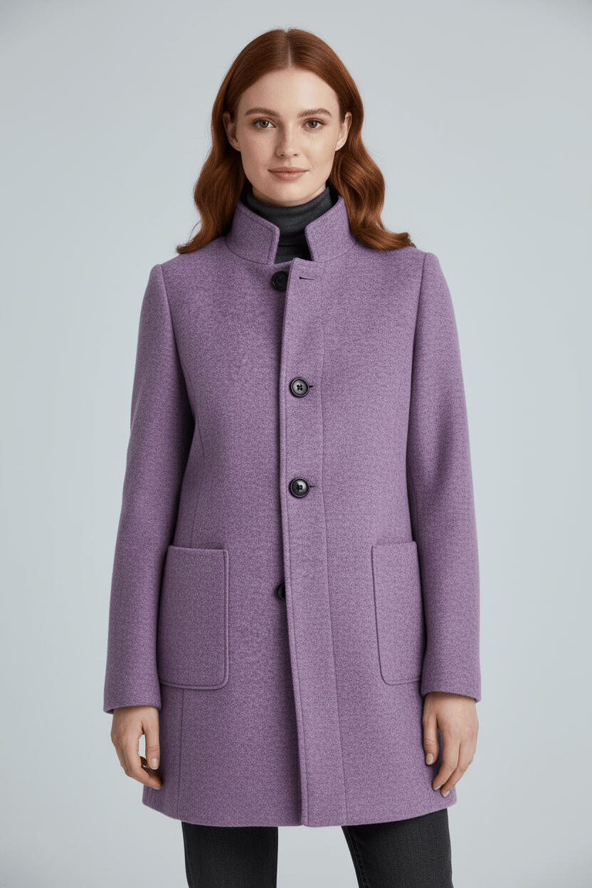 Women's Wool-Blend Overcoat for Cold Weather Fashion and Warmth