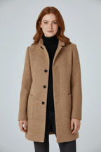 Women's Wool-Blend Overcoat for Cold Weather Fashion and Warmth