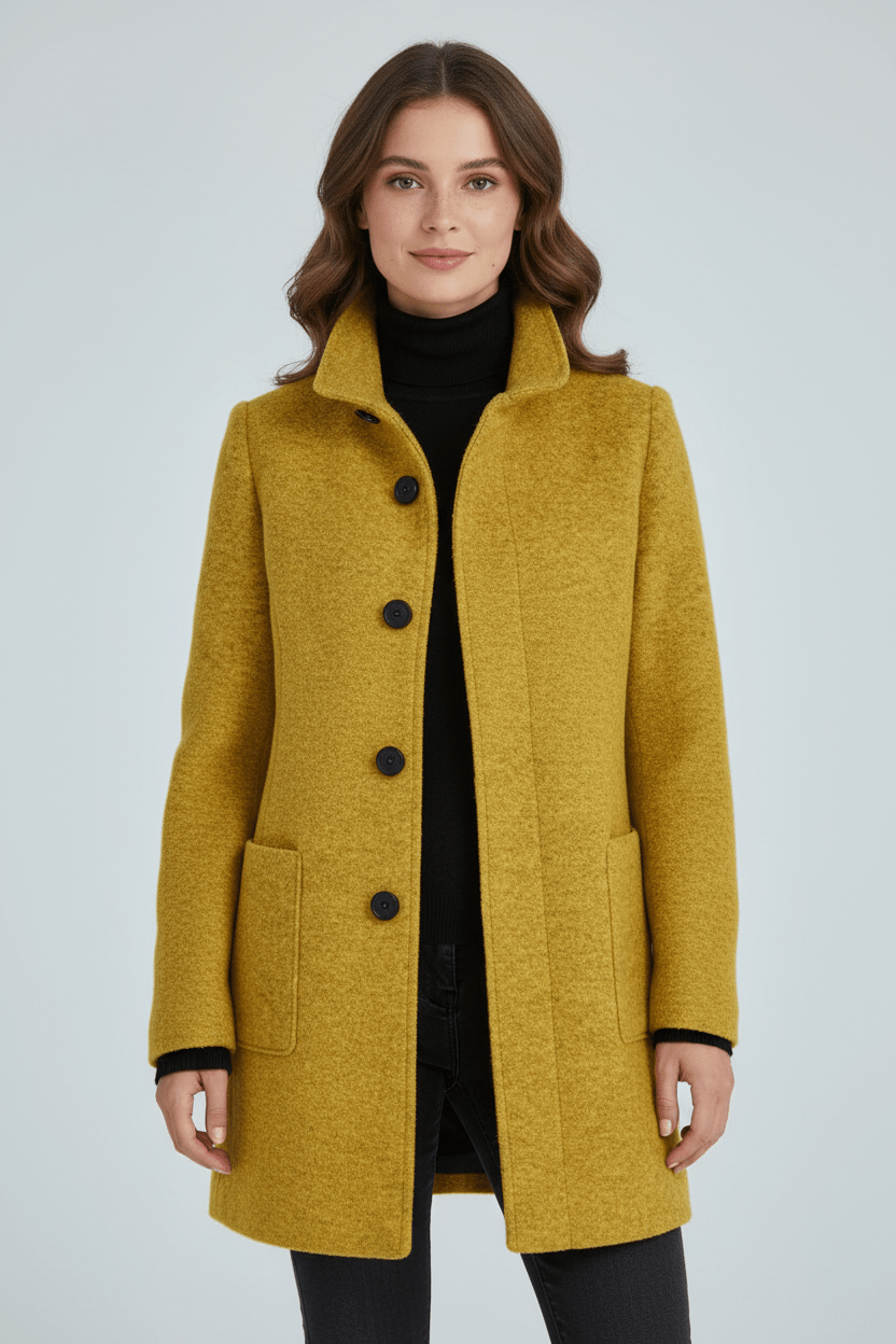 Women's Wool-Blend Overcoat for Cold Weather Fashion and Warmth