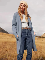 Wool Blend Lapel Coat for Women - Elegant Outerwear for Casual and Formal Wear
