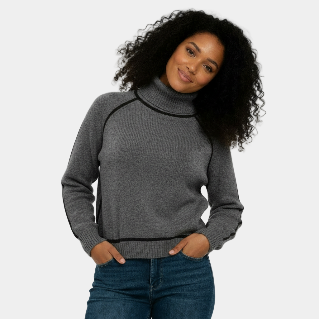 Wool Turtleneck Sweater for Women - Cozy Knit Design for Casual Winter Wear - Warm Essential for Cold Weather