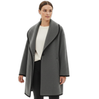 Wool Women's Coat - Classic Design - Warm Outerwear for Fall and Winter - Stylish and Comfortable
