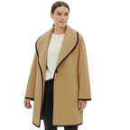 Wool Women's Coat - Classic Design - Warm Outerwear for Fall and Winter - Stylish and Comfortable