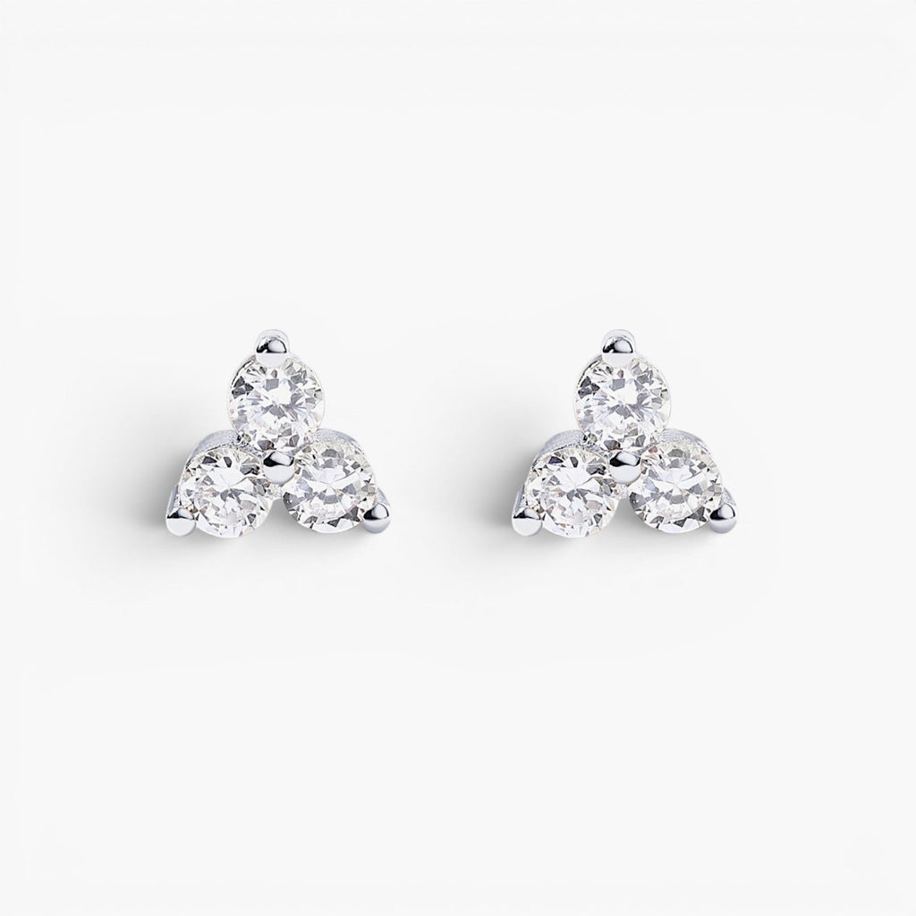 Celia Lotus Flat Back Stud Earrings