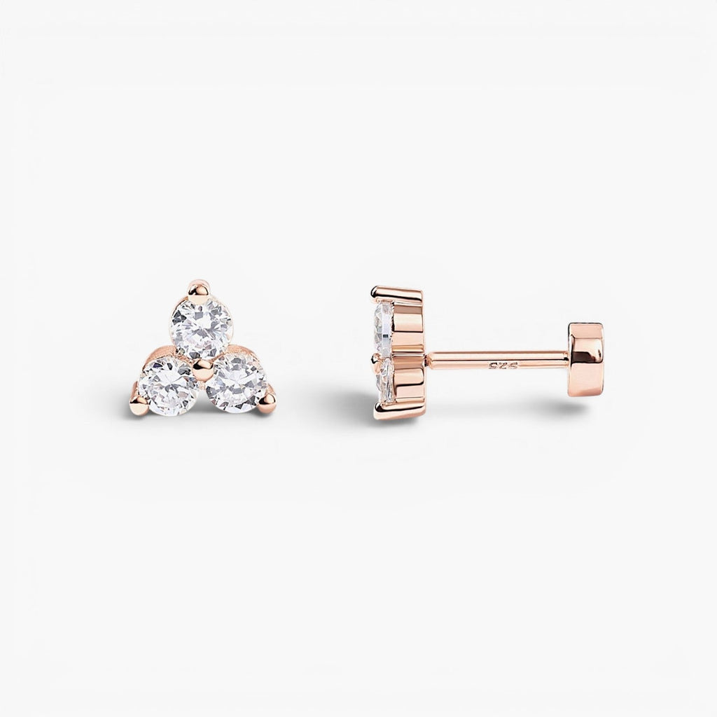Celia Lotus Flat Back Stud Earrings