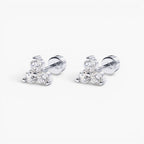 Celia Lotus Flat Back Stud Earrings