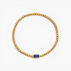 Gold Beaded Birthstone Bracelet