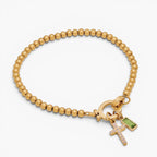 Faith Birthstone Charm Bracelet