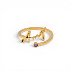 Birthstone Signature Name Ring