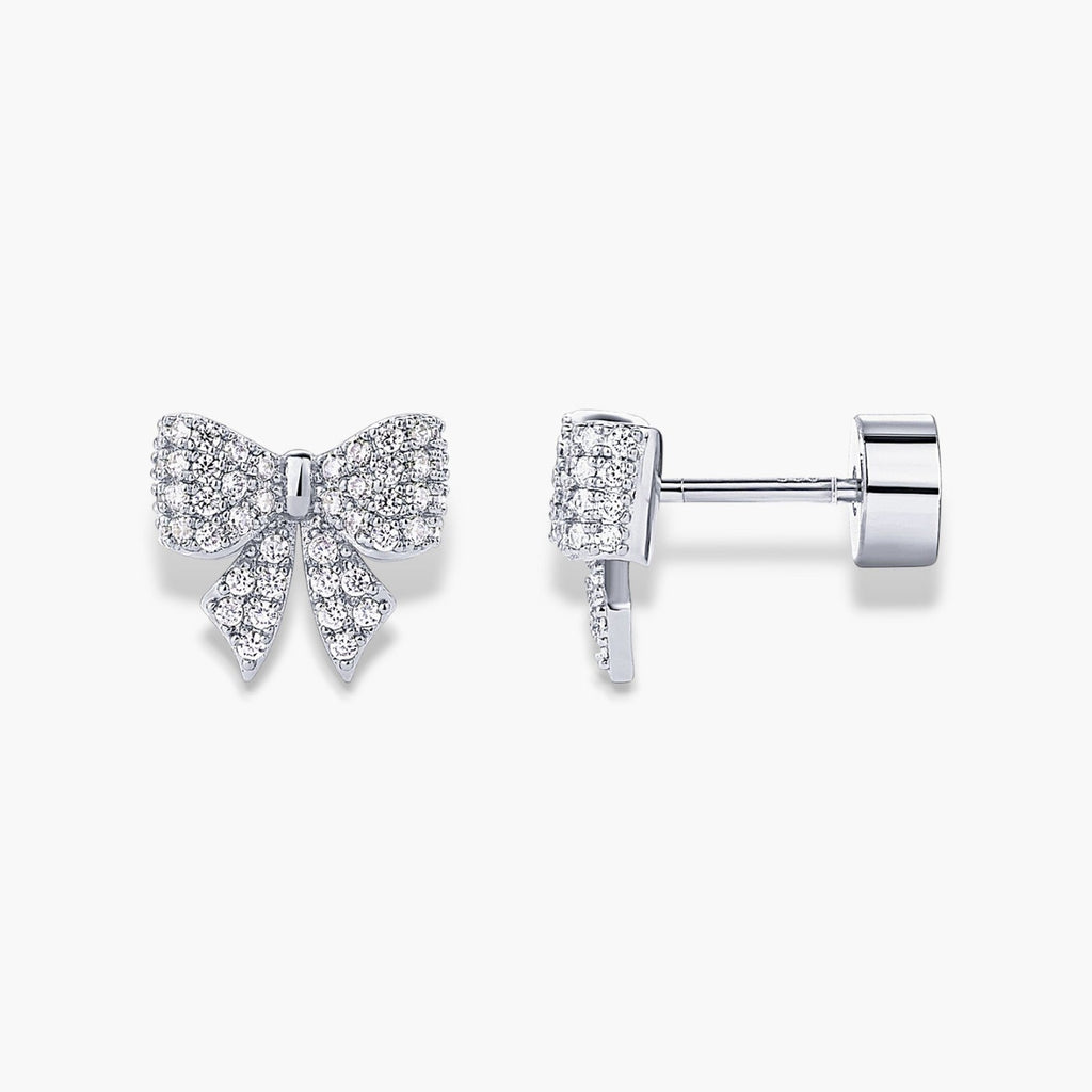 Colette Bow Flat Back Stud Earrings