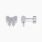Colette Bow Flat Back Stud Earrings