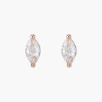 Marquise Tear Flat Back Stud Earrings