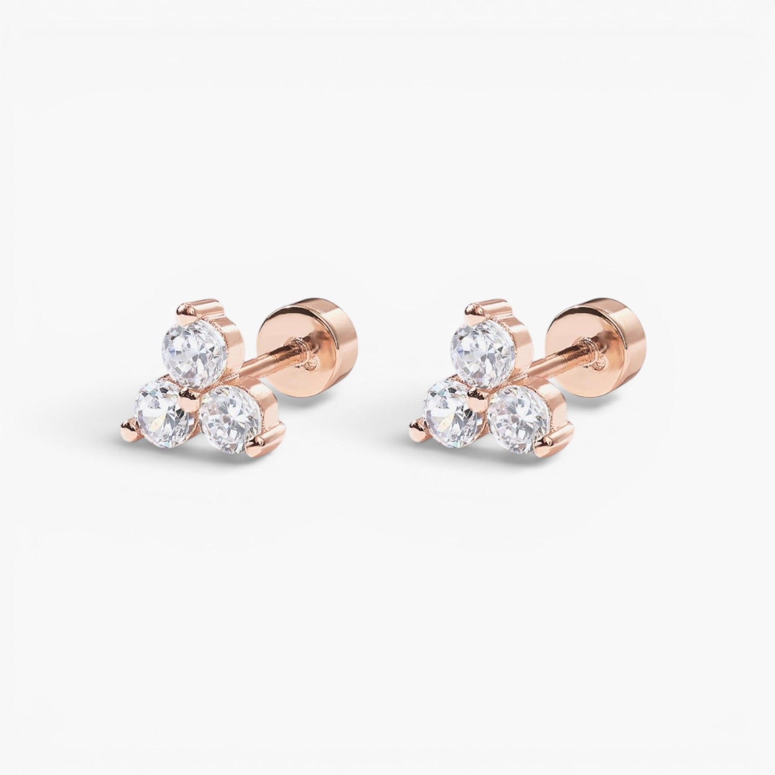 Celia Lotus Flat Back Stud Earrings