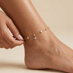 Stella Crystal Clover Anklet