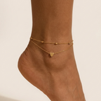 Grace Layered Heart Anklet