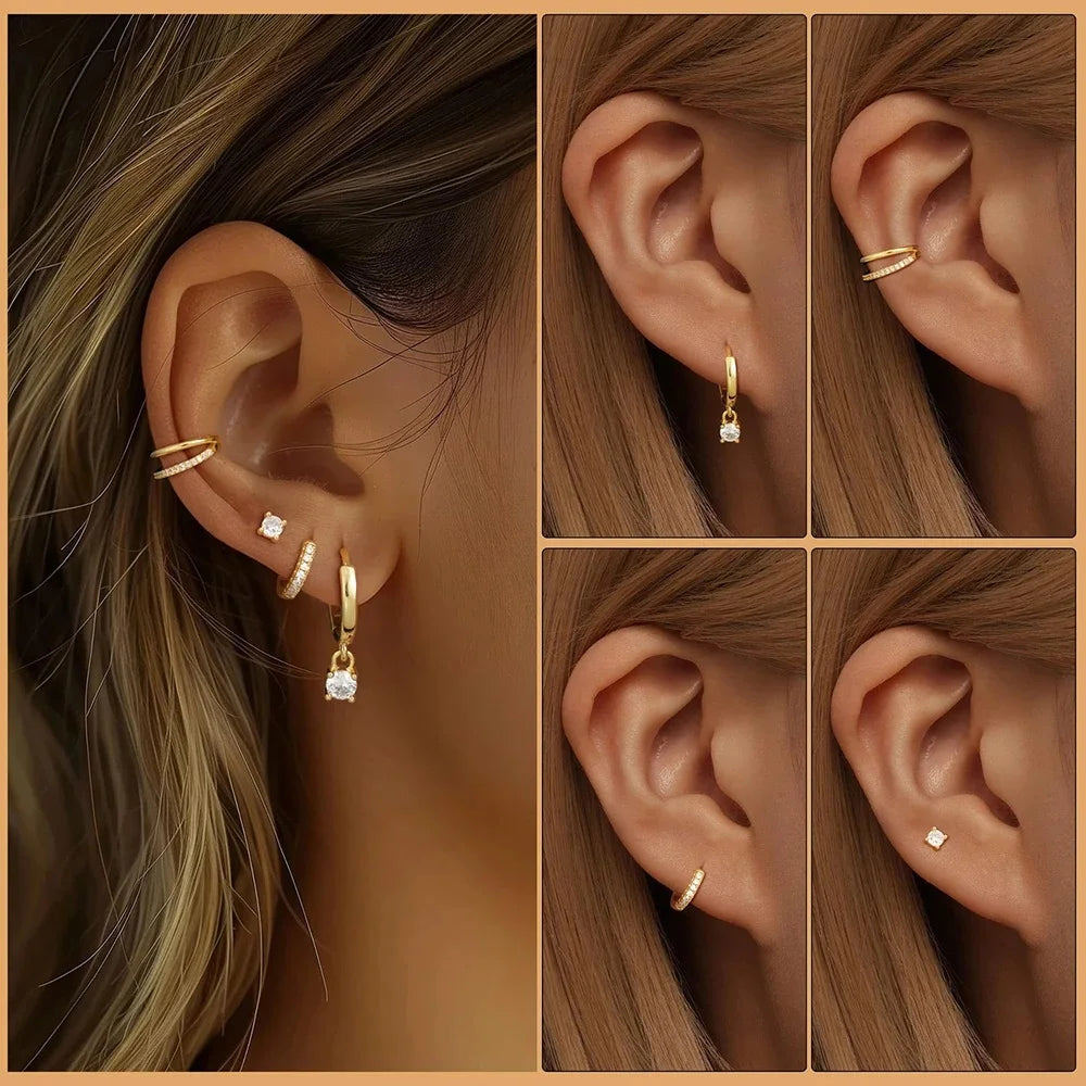 Luna Spark Ear Stack Earrings Set