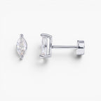 Marquise Tear Flat Back Stud Earrings