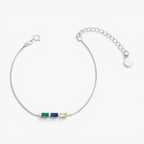 Baguette Birthstone Chain Bracelet