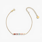 Baguette Birthstone Chain Bracelet