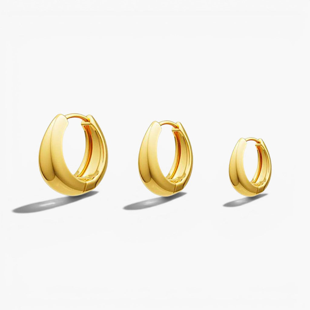 Nova Chunky Hoop Earrings Trio Set