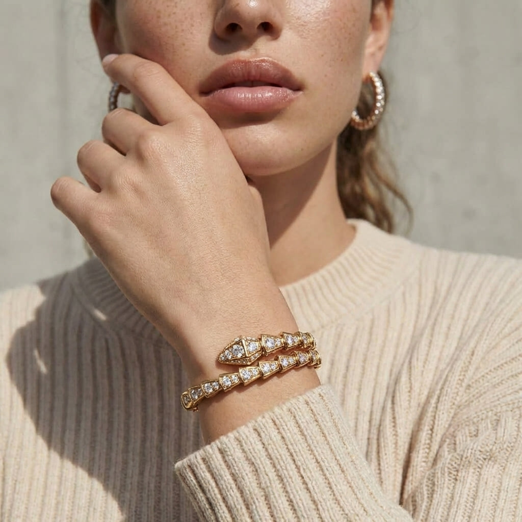 Aurelia Serpent Pavé Bracelet