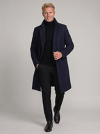 Men's Wool Long Coat | Slim Fit Stylish Outerwear | Formal and Casual Wear