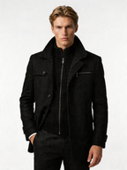 Men's Waterproof Insulated Winter Jacket with Adjustable Cuffs for Cold Weather Outdoor Activities