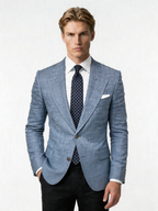Men's Lightweight Textured Blazer Jacket - Stylish Tailored Design for Spring - Ideal for Casual or Formal Wear