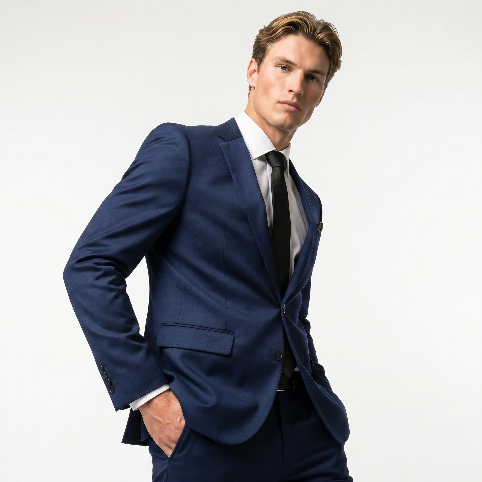 Men's Tailored Single Breasted Blazer - Lightweight Fabric, Classic Fit, Formal Suit Jacket for Business and Events