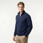 Men's Quarter Zip Sweatshirt | Soft Cotton Blend | Lightweight Casual Wear | Comfortable Everyday Style