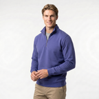 Men's Quarter Zip Sweatshirt | Soft Cotton Blend | Lightweight Casual Wear | Comfortable Everyday Style