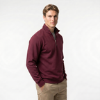 Men's Quarter Zip Sweatshirt | Soft Cotton Blend | Lightweight Casual Wear | Comfortable Everyday Style