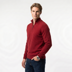 Men's Lightweight Half-Zip Knit Sweater | Casual Spring Style for Everyday Wear | Comfortable Knit Fabric
