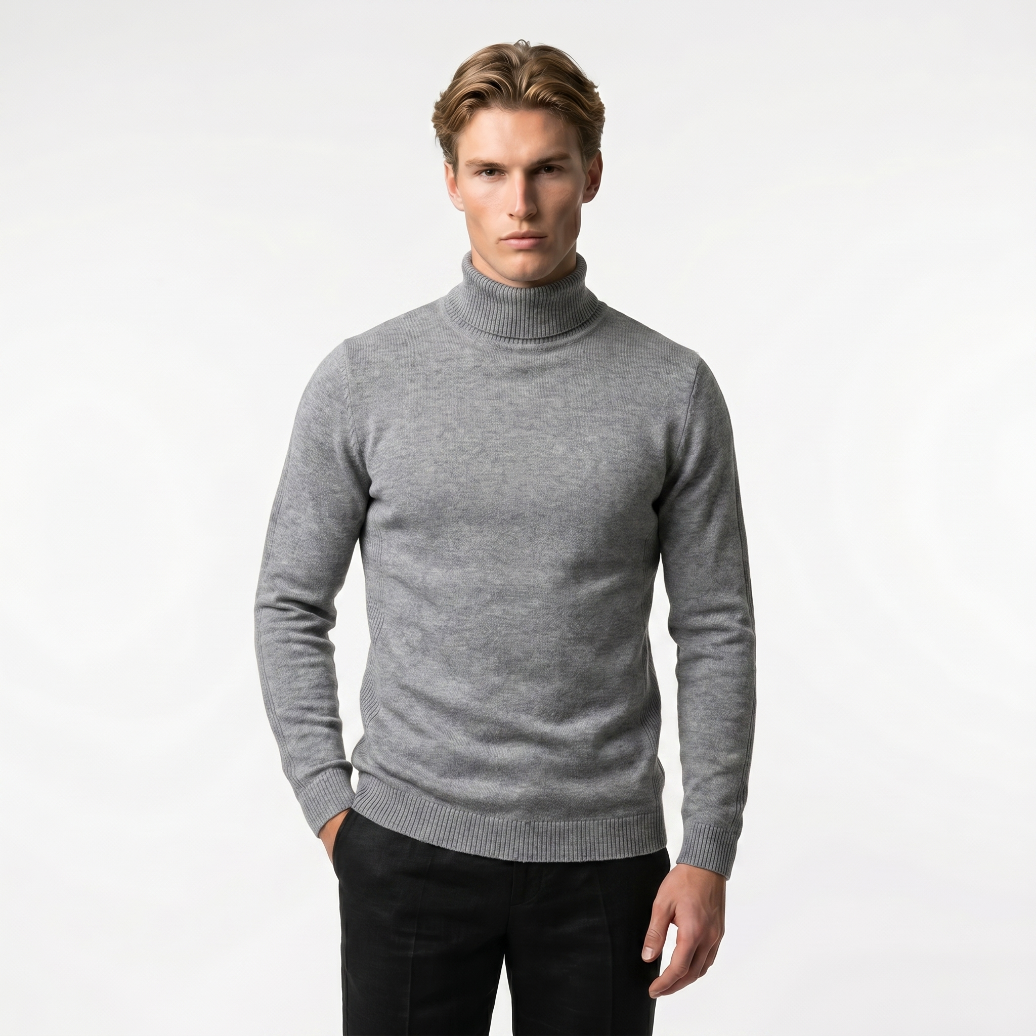 Men's Turtleneck Sweater | Soft Knit Fabric | Casual Everyday Wear | Comfortable Fit for All Seasons