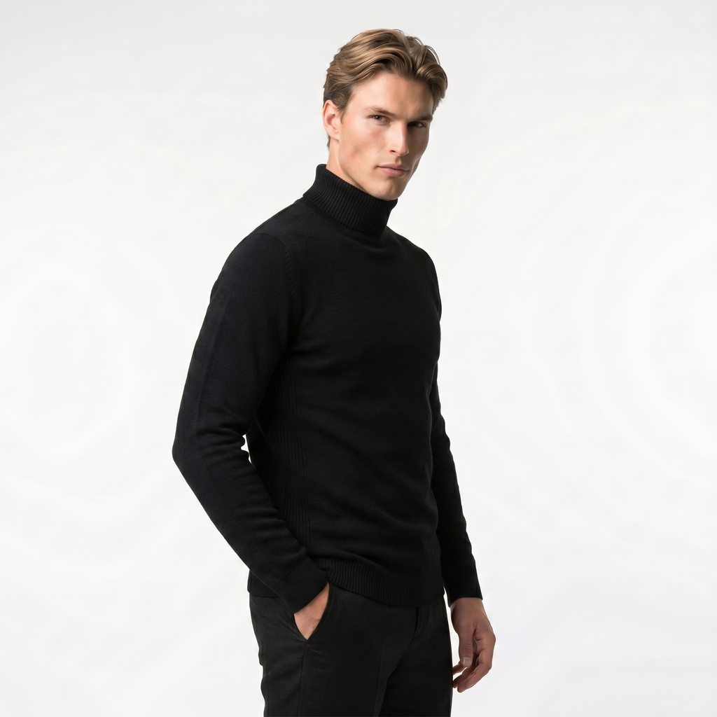 Men's Turtleneck Sweater | Soft Knit Fabric | Casual Everyday Wear | Comfortable Fit for All Seasons