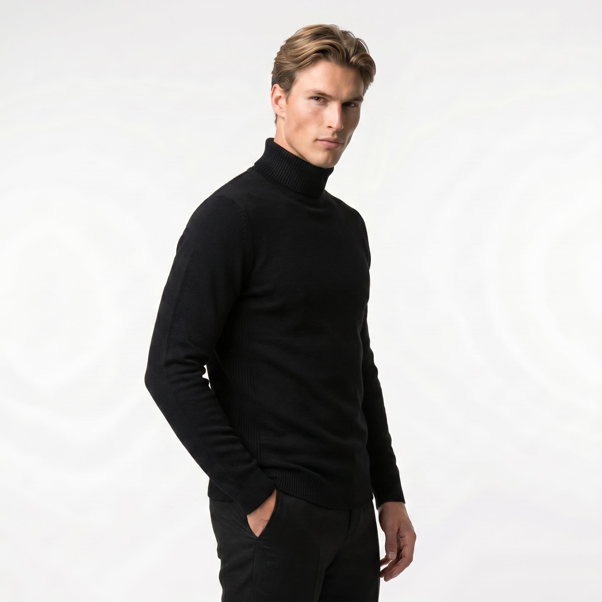 Men's Turtleneck Sweater | Soft Knit Fabric | Casual Everyday Wear | Comfortable Fit for All Seasons