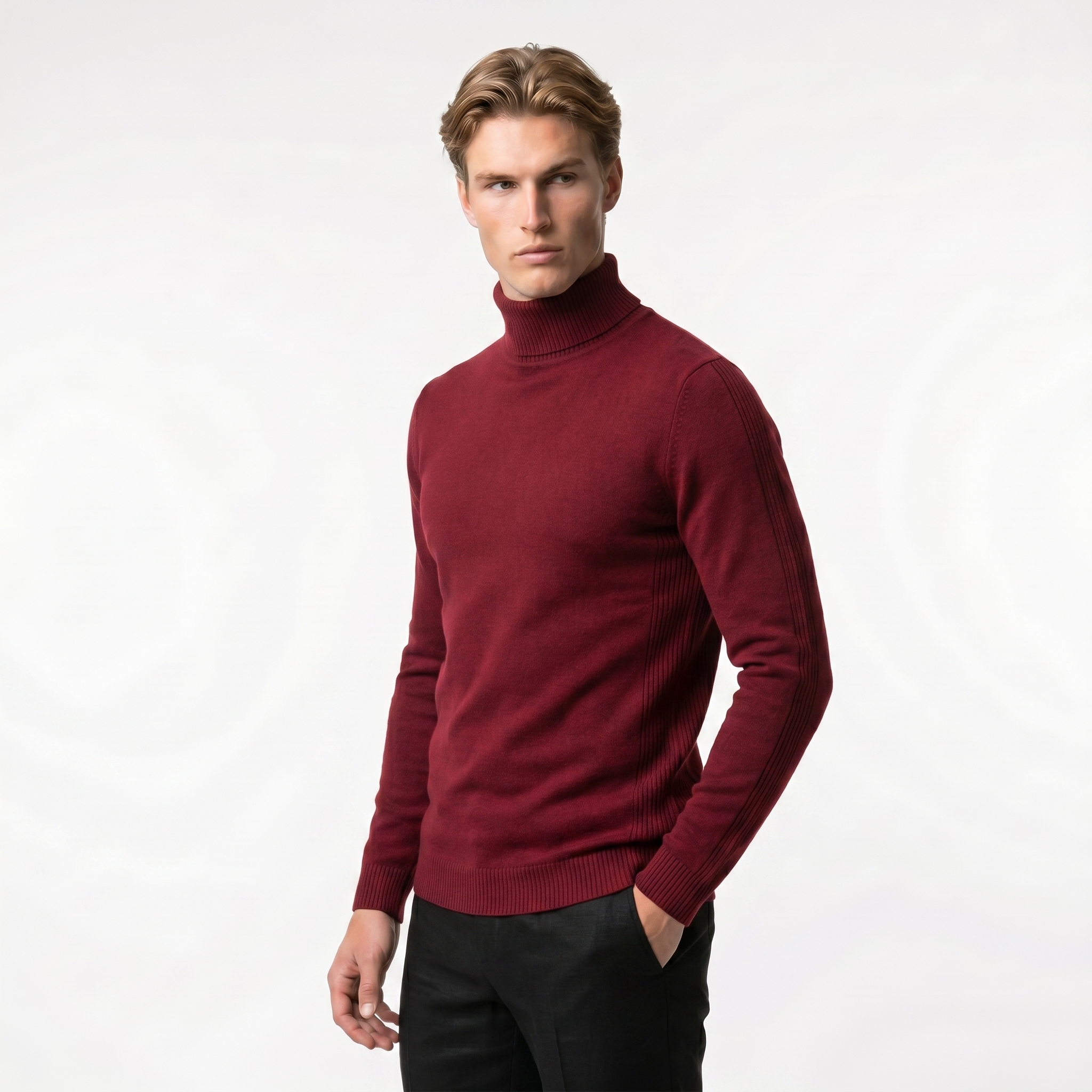 Men's Turtleneck Sweater | Soft Knit Fabric | Casual Everyday Wear | Comfortable Fit for All Seasons