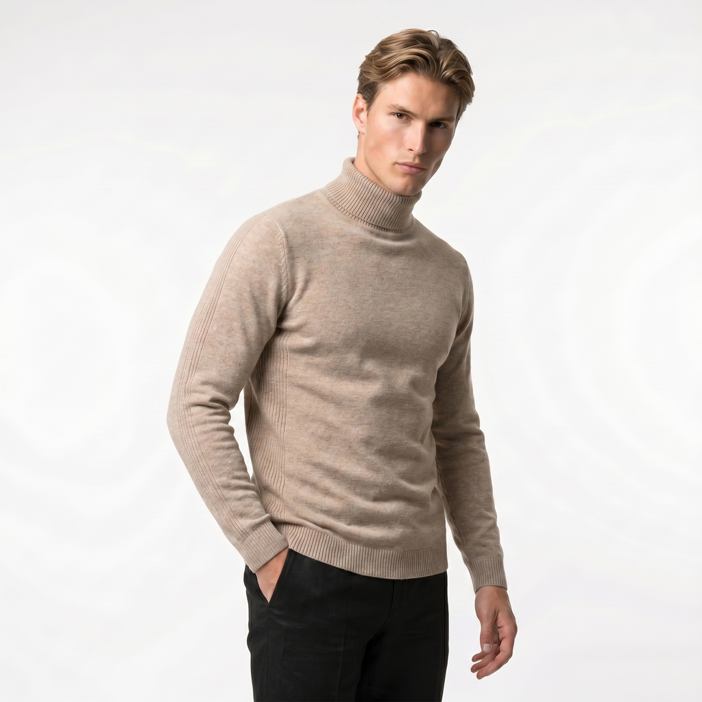 Men's Turtleneck Sweater | Soft Knit Fabric | Casual Everyday Wear | Comfortable Fit for All Seasons