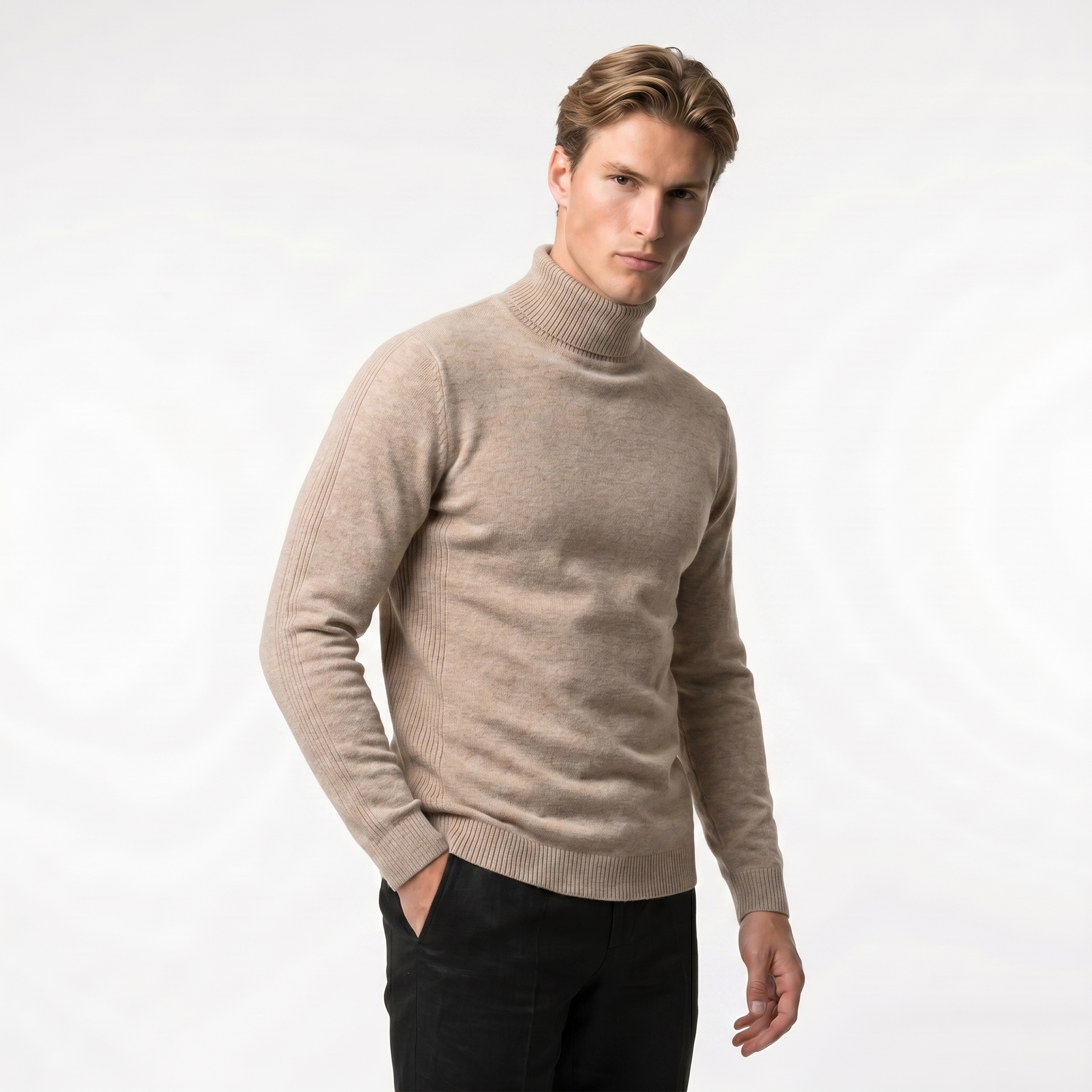 Men's Turtleneck Sweater | Soft Knit Fabric | Casual Everyday Wear | Comfortable Fit for All Seasons