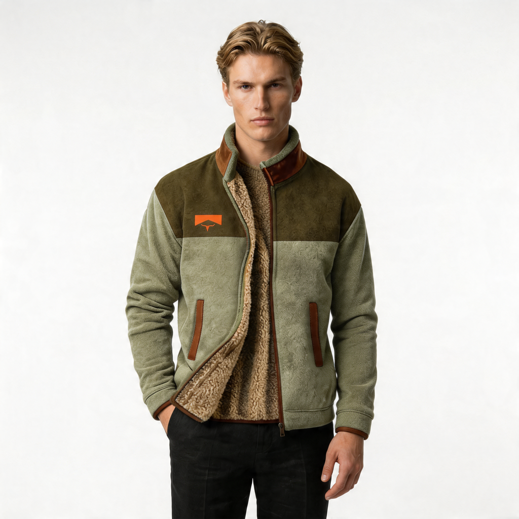 Men's Merino Fleece Jacket with Lightweight Insulation for Outdoor Activities